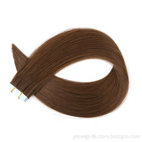 One Donor Virgin Cuticle Aligned Mink Brazilian Human Hair Tape In  1b 1# 2# 4# 6# 8# 613# Attachment Ombre Hair Weft Extensions